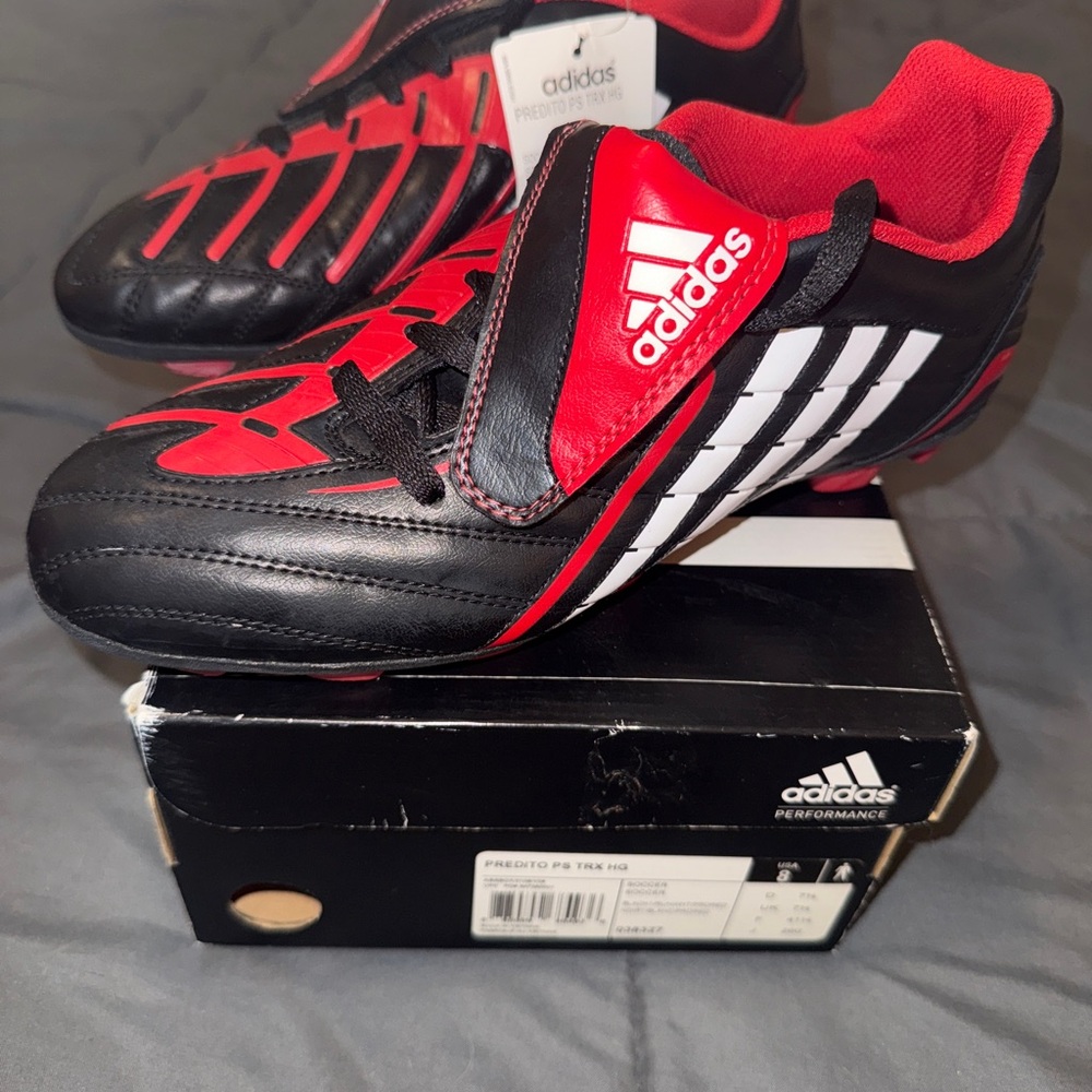 Adidas Soccer Cleats -Red, Black, and White